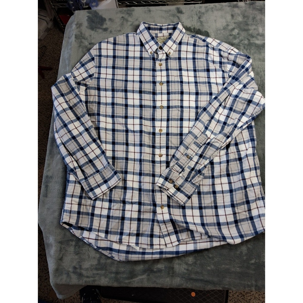 Mens‎ Cabelas Legendary Qual Flannel Cotton Button Up Long Sleeve Shirt  XLarge